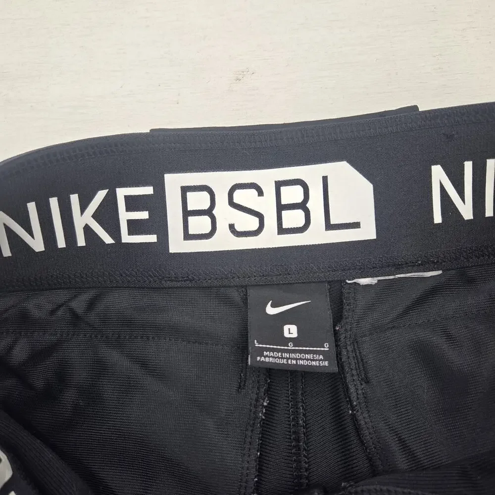 Nike YOUTH Large Baseball Athletic Pants Trousers Black Breathable